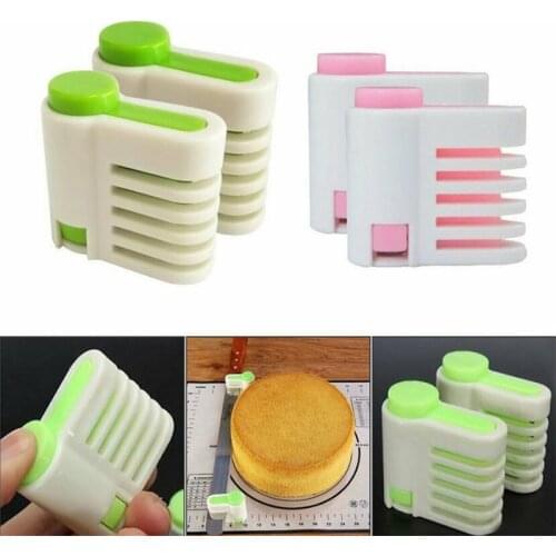 2pcs/Pack Cake Slicer Cutter 5 Layers Cake Bread Leveler Slicer Set DIY Fixator Cutting Tools Kitchen Cake Accessories