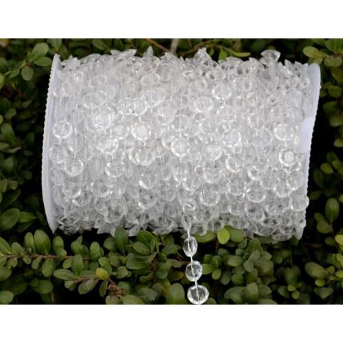 30m Clear Wedding Tree Curtain Garland Acrylic Crystal Beads Strands