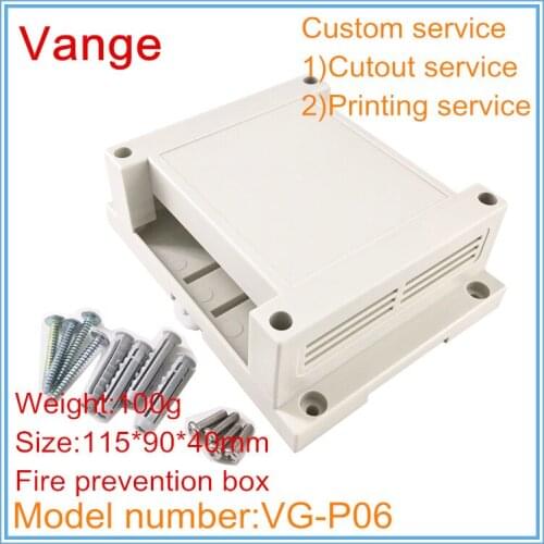 5pcs/lot industrial control project cases 115*90*40mm fireproof ABS plastic housing diy enclosure for relay power support design
