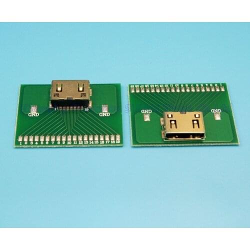 5pcs/lot MINI HDMI female socket with PCB board hdmi C type test board