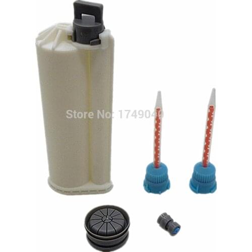 50ML Dual Cartridge Dispenser 10:1 Mix Ratio W/2pc Adhesive Applicator Static Mixer Mixing Nozzle Fit Double-Barrel 50ml AB Guns