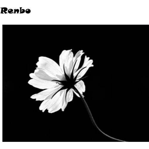 DIY Diamond Painting Retro White Flower Daisy Picture Diamond Embroidery 5D Mosaic Diamond Needlework Cross Stitch Puzzle Decor