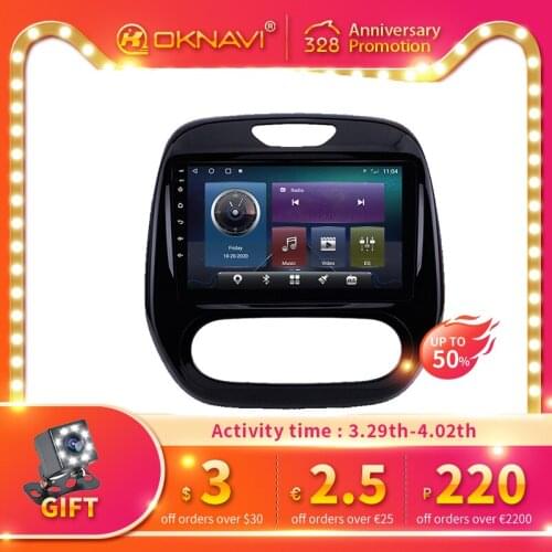 2 Din 6+128 Android 10 For Renault Captur 2016-2019 Car Radio GPS Navigation 4G WIFI BT Android Auto DSP Carplay No DVD Player