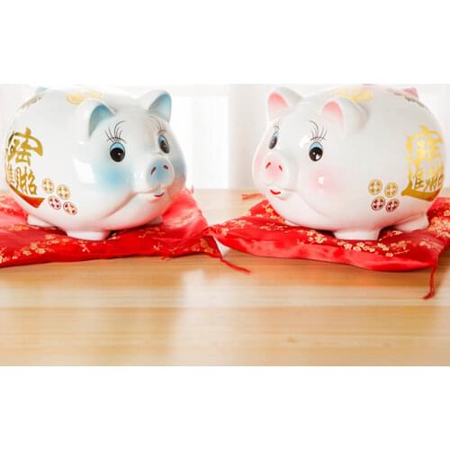 Large Coin Money Box Secret Adult Kids Toy Ceramic Cute Hidden Safe Pig Piggy Bank Cartoon Paper Money Tirelire Home Decor 50