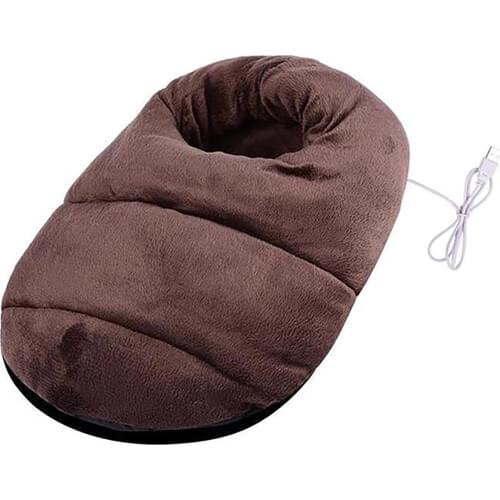 Electric Heated Shoes Comfortable Plush Foot Warmer Shoes Washable Usb Charging Electric Heating Shoes Winter Thermal Boot Gift