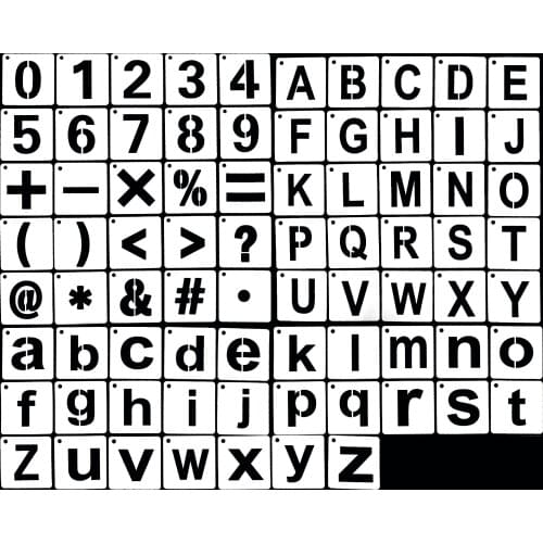 CraftArtGo DIY A-Z 0-9 SET Stencils Painting Scrapbook Coloring Cake decorating sugar powder sieve printing mold printing table