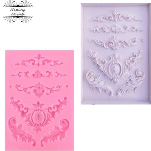 Flower vine Lace Cake Mold Silicone Molds Chocolate Sugarcraft Fondant Christmas Wedding Party Cake Decorating Home Tools