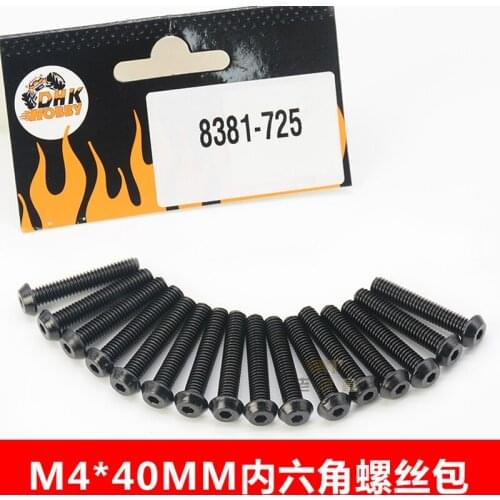 FATJAY 16pcs/lot DHK 8381-725 M4*20mm T head screw (TM4*22mm) for all 1/8 scale cars
