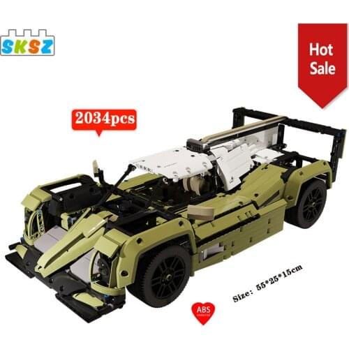 MOC LMP Racer9 Racing Car Collection Diy Building Blocks World-renowned Racing Bricks Kids Educational Toys Gift for Children