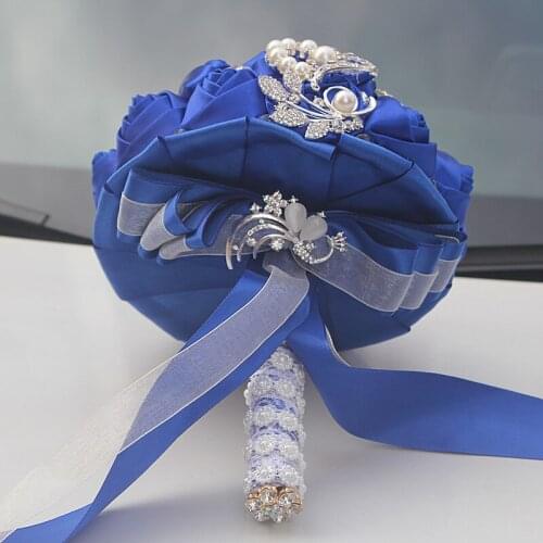 Hot selling royal crystal bridal wedding bouquets for wedding decoration