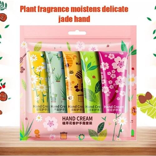 50% Hot Sale 5Pcs 30g Plant Extract Rose Moisturizing Hand Cream Nourishing Lotion Skin Care