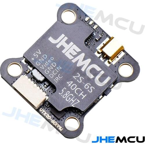 JHEMCU VTX20-600 5.8G 40CH PitMode 25mW 100mW 200mW 400mW 600mW Adjustable VTX 7-26V 20X20mm for RC FPV Racing Freestyle Drones