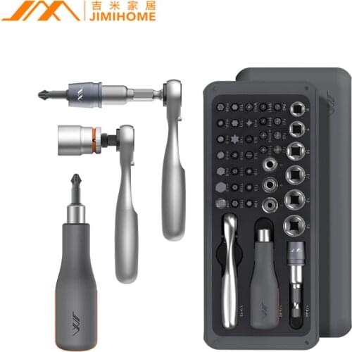 JIMI 41 IN 1 Screwdriver Set S2 Magnetic Bits Ratchet Wrench Screwdrivers Kit DIY Household Repair Tool