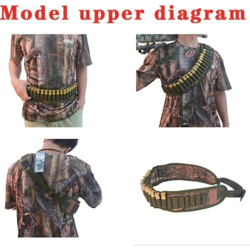 Hot selling outdoor hunting belt bullet bag 30 hole tactical shooting bullet belt