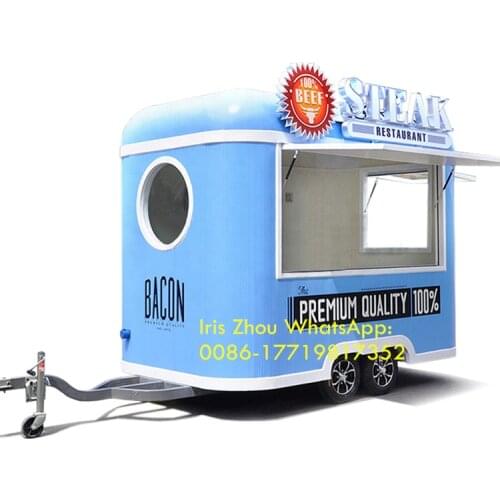 Mobile ice cream bbq catering truck fast food trailer food cart for sale Europe