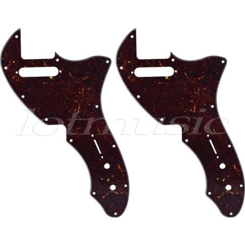 Electric Guitar Pickguard for 69 Telecaster Tele Thinline Style Scratch Plate Parts Replacement 3 Ply Dark Brown Pack of 2
