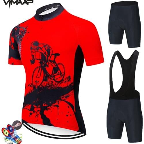 New 2021 Red Cycling Sets Triathlon Bicycle Clothing Breathable Mountain Cycling Clothes Suits Ropa Ciclismo Verano Triathlon