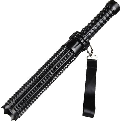New Telescopic Mace Security Patrol Equipment Extended Zoom Flashlight