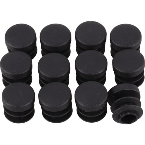 Chair Table Legs Plug 14mm Diameter Round Plastic Cover Thread Inserted Tube 12 PCS