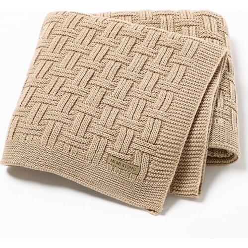 Baby Blankets Super Soft Infant Kids Sofa Plaid Bedding Quilts Solid Knitted Newborn Girls Boy Stroller Swaddle Wrapper 100*80CM
