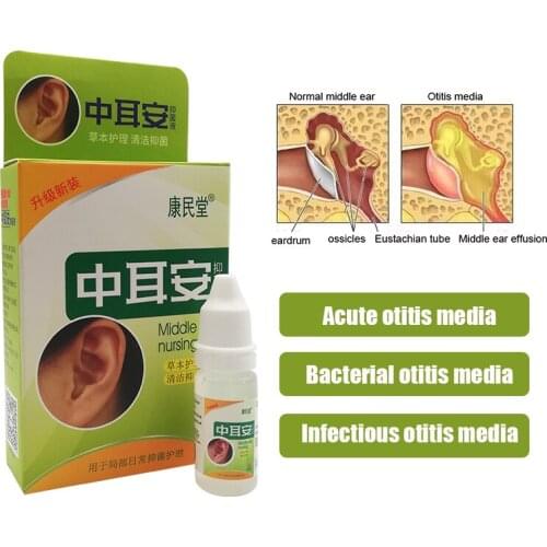 10ML Cool Ear Drops For Acute Bacterial Fectious Otitis Medlia Relieve Ear Problems Reduce Swelling HEalth Care