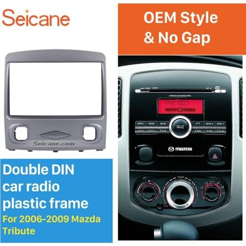 Seicane 2 Din Car GPS Radio Fascia Stereo Panel Dash Kit for 2006 2007 2008 2009 Mazda Tribute Audio Interface Trim Frame