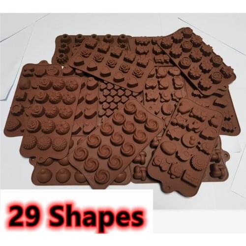 Silicone Heart Rose Chocolate Mold Candy Diy Tools Ice Cube Tray Silicone Form For Cupcake Cake Decorations