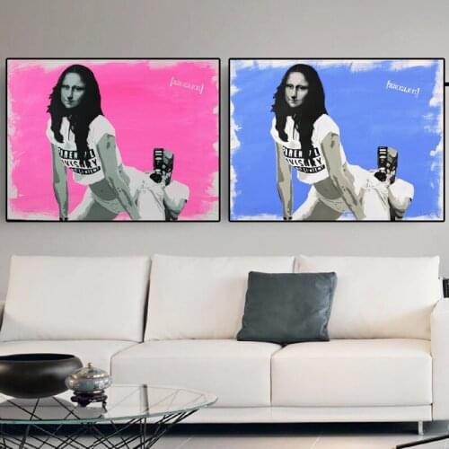 Modern Fashion Women Mona Lisa Canvas Painting for Living Room Wall Art Posters Prints Nordic Bedroom Home Decoration Pictures