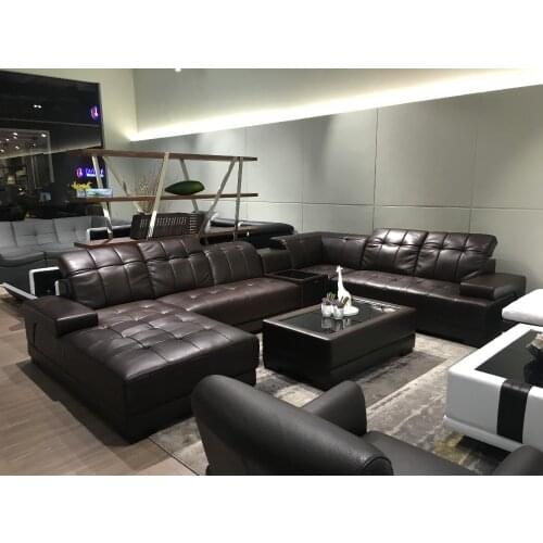 Modern living room sofa with large corner sofa set