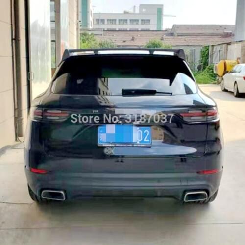 For new Porsche Cayenne spoiler rear wing spoiler Paste InstaABS Plastic Rear Roof Spoiler Wing Trunk Lip Boot Cover Car Styling