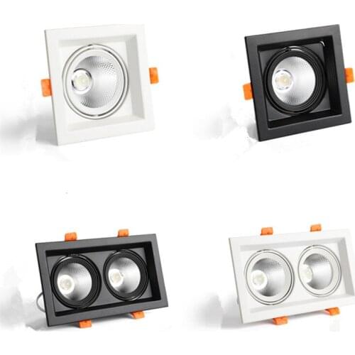 Super Bright Square Dimmable COB LED Recessed Downlight 10W/20W 3000K/4000K/6000K Ceiling Spot Lamp AC110 220V Home Decor