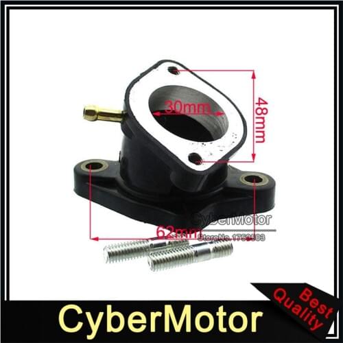 30mm Inlet Pipe Curve Intake Carburetor Manifold Pipe For CG250 250cc ATV Quad Dirt Pit Bike Go Kart Cart