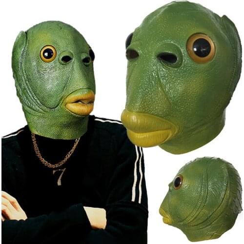 Funny Strange Fish Mask Carp Cosplay Prop Adult Carnival Party Dance Supplies Novelty Toy Silicone Headgear Child Adult Gift
