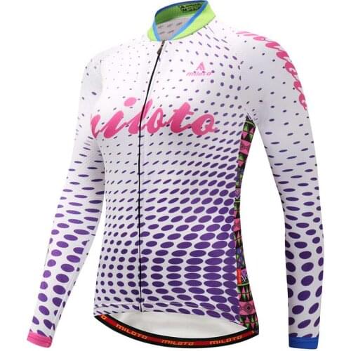 Miloto Women Long Sleeve Cycling Jersey Cycling Clothing Spring Autumn maillot ciclismo Breathable Bike Clothes roupa ciclismo