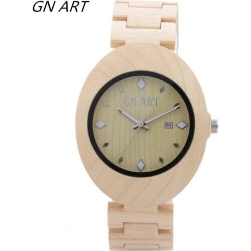 Watch in Womens Watches 2018 New year gift Fashion Maple Surface Quartz Core Meiden Horloge Wood Watch Rlojes Vintage Param