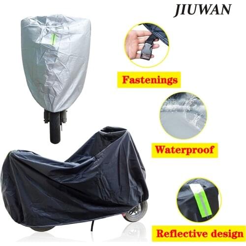 1 Pcs Universal Motorcycle Cover Outdoor UV Protector Scooter All Season Waterproof Electric Bicycle Dustproof Cover 190T M-4XL
