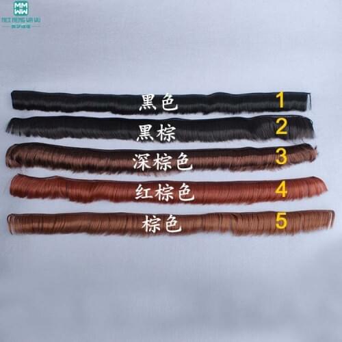 10 Colors 10Pcs/lot Bang hai curly hair for dolls 1/3 1/4 1/6 BJD SD doll DIY High-temperature Doll Wigs 5*100CM