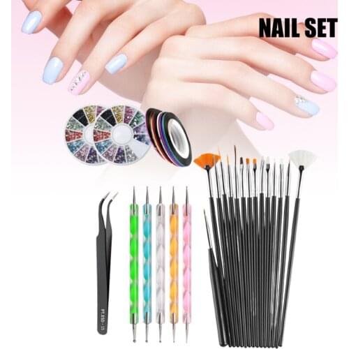 2021 Nail Art Pen Tweezers Round Diamond Gold and Silver Line Point Diamond Pen Nail Tools Portable and Safe