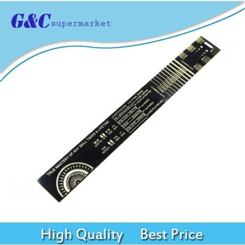 25cm 10 Inch Multifunctional PCB Ruler Measuring Tool Angle Meter Black NEW diy electronics