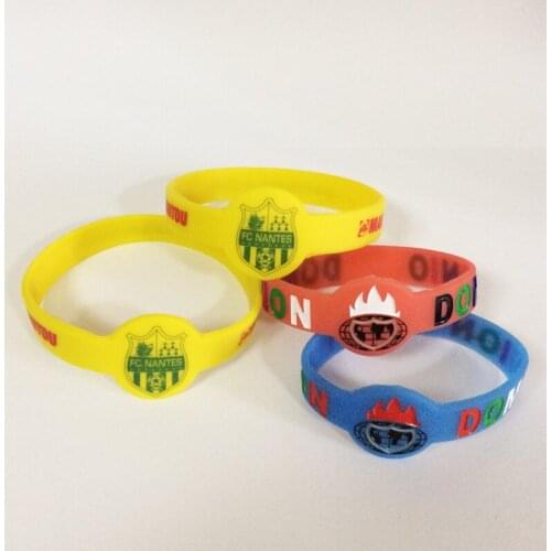 500 Pieces Silicone Wrist band Customized silicone bracelet Silicone bangle Dimensions 200x12(26)mm