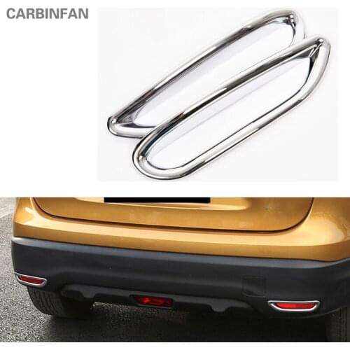Car Styling Rear Fog Light Covers Tail Bumper Brake Lights Cover Frame ABS Accessories For Nissan Qashqai J11 2014-2016 P297