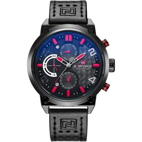 NAVIFORCE Best Selling New Watch For Men Fashion Business Shock Resistant Dual Time Alarm Luminous Sport Men Quartz Analog Watch