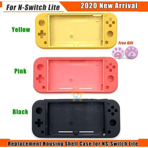 Black Yellow Front Back Housing Shell Cover Case Set for Nintend Switch Lite Console Replacement Cover Case