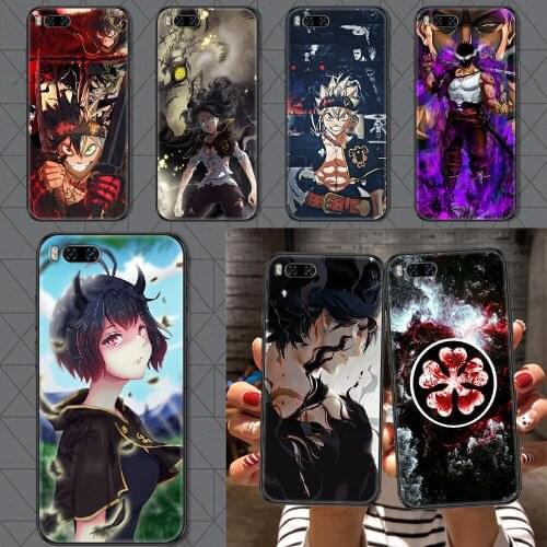 Black Clover Anime Phone case For Xiaomi Mi Max Note 3 A2 A3 8 9 9T 10 Lite Pro Ultra black tpu coque silicone back art