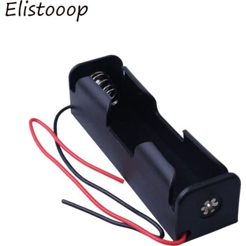 Black Plastic 18650 Battery Case Holder Storage Box with Wire Leads for 18650 Batteries 3.7V Wholesale Storage Box Case Holder