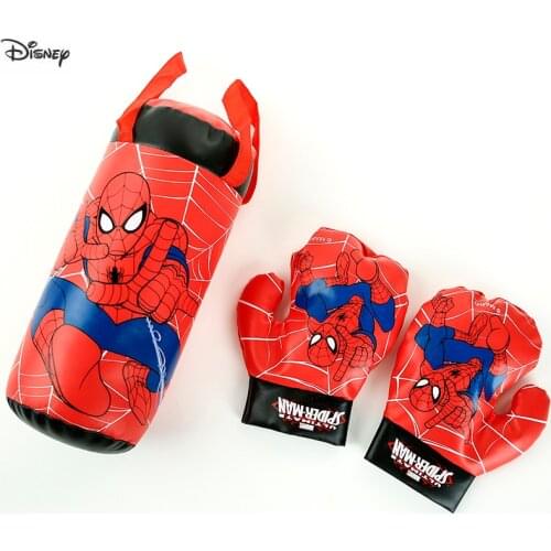 Disney Cartoon image Marvel Spiderman Kids Toy Gloves Sandbag Suit Birthday Gifts Boxing Outdoor Sports Toys Home toys
