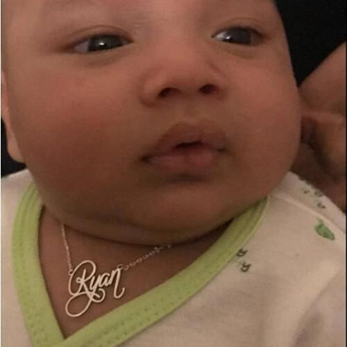 Lateefah Child Custom Necklace Baby Name Necklace Gift Personality Jewelry Baby initial Necklace Girl Necklace Name Bijoux