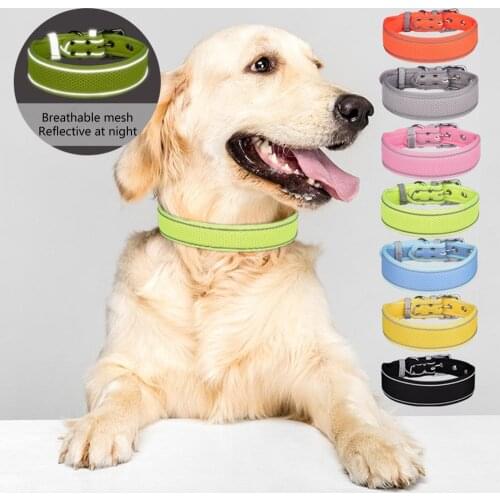 Flexible Practical Pet Dogs Mesh Collar Skin Friendly Pet Collar Strong for Teddy