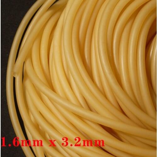 ID 1.6mm x 3.2mm OD Nature Latex Rubber Hoses Flexible Pipe High Resilient Elastic Surgical Medical Tube Soft Slingshot Catapult