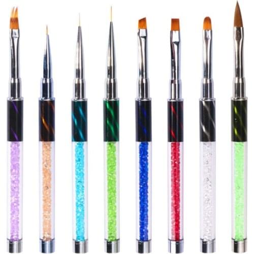 Pencil brush for nails Gel acrylic nail brush Drawing Pen Paint colored drawing, pull line and pen set with nail art brush tool